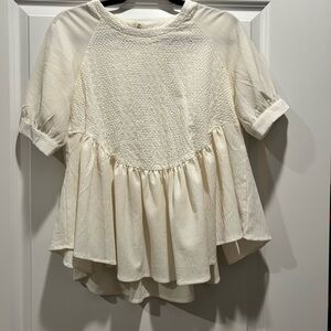 Elegant Cream Women's Top